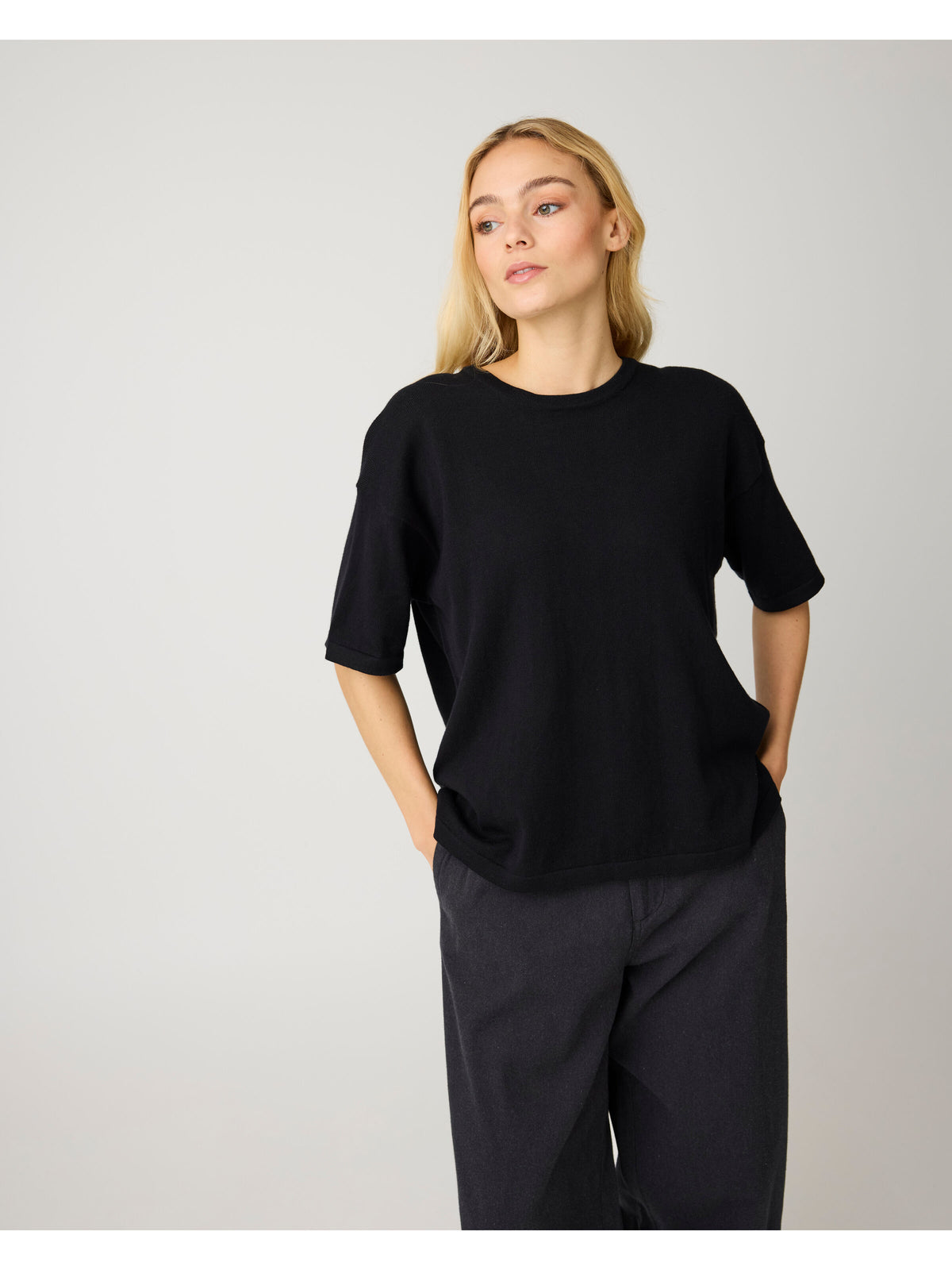 Knowledge Cotton Cashmere knit t-shirt women