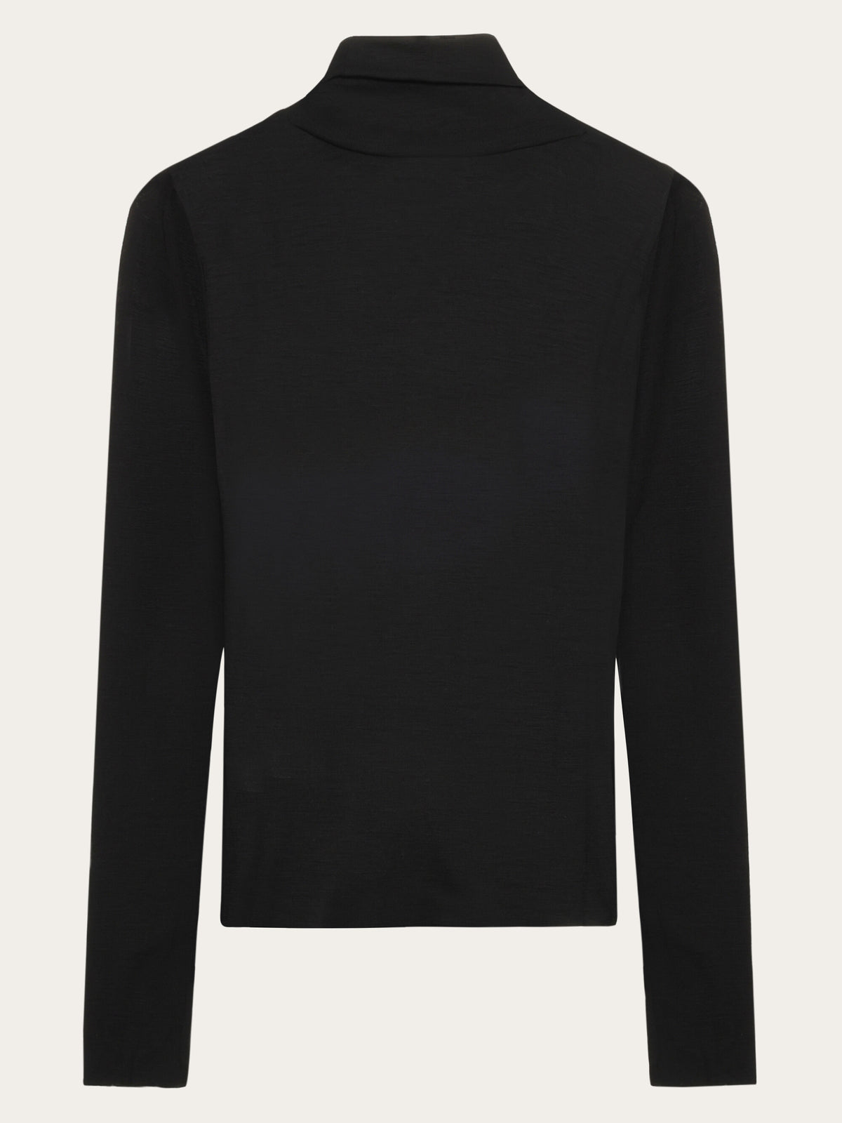 Knowledge Cotton Merino rib long sleeve roll-neck women