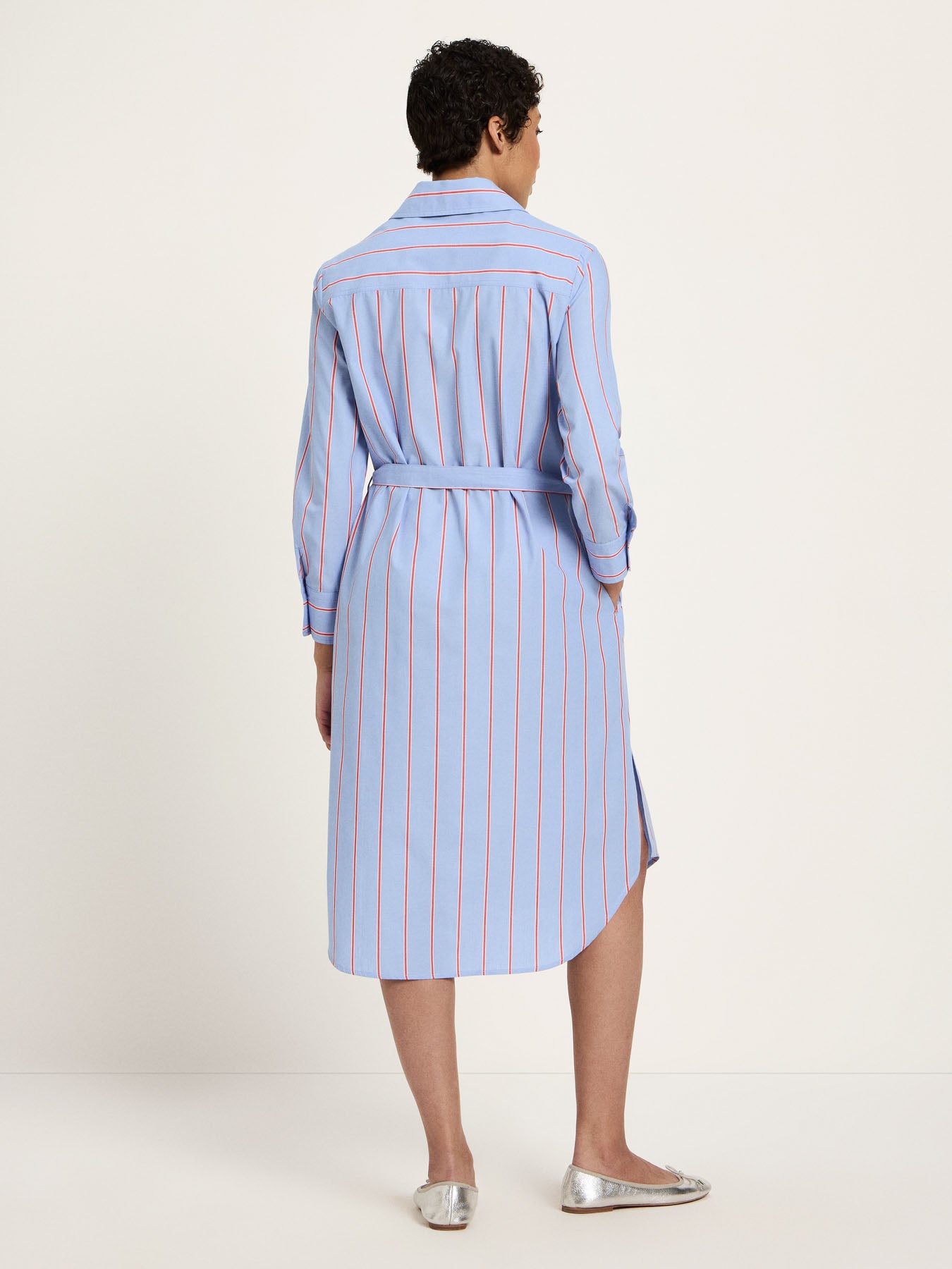 LANIUS 14626 Streifen-Midikleid