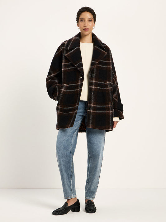 LANIUS Karo Mantel 70% Virgin wool (kbT), 30% Cotton (kbA)