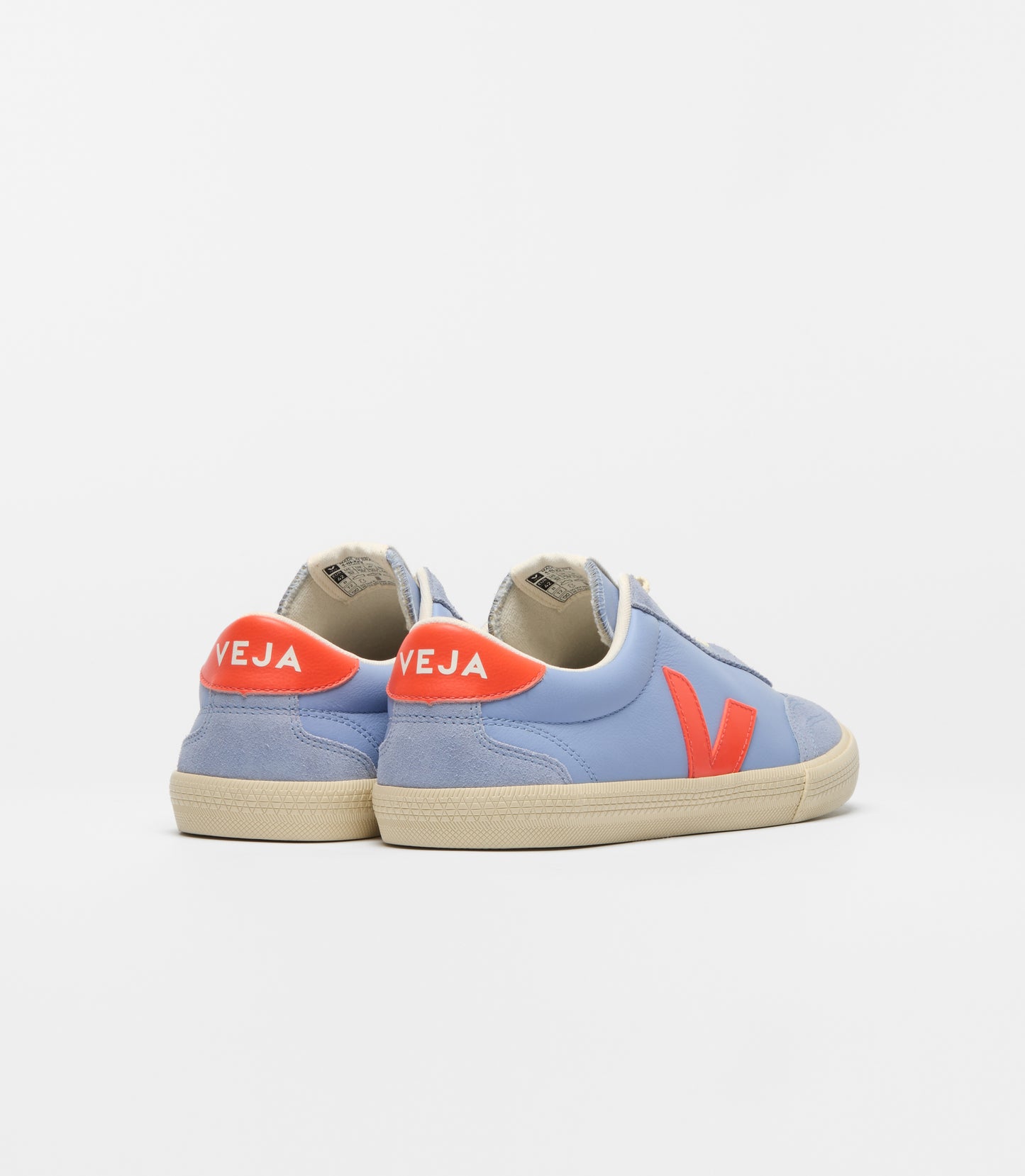 VEJA VOLLEY O.T. LEATHER OLYMPE_ORANGE-FLUO_CALCAIRE WOMEN