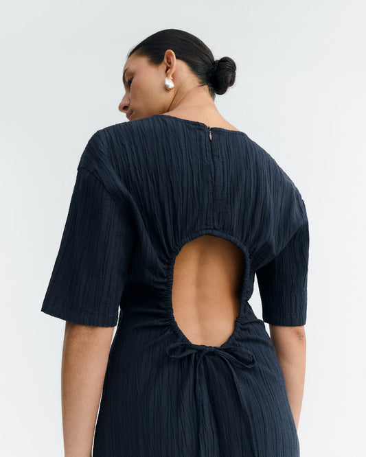 Thinking MU NAVY KINA DRESS