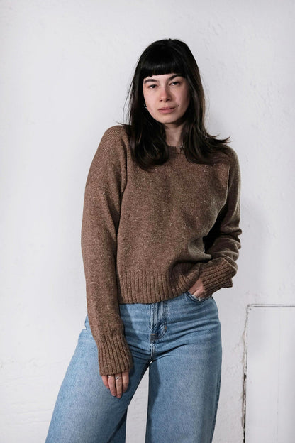 amon 1111404 tweed short sweater