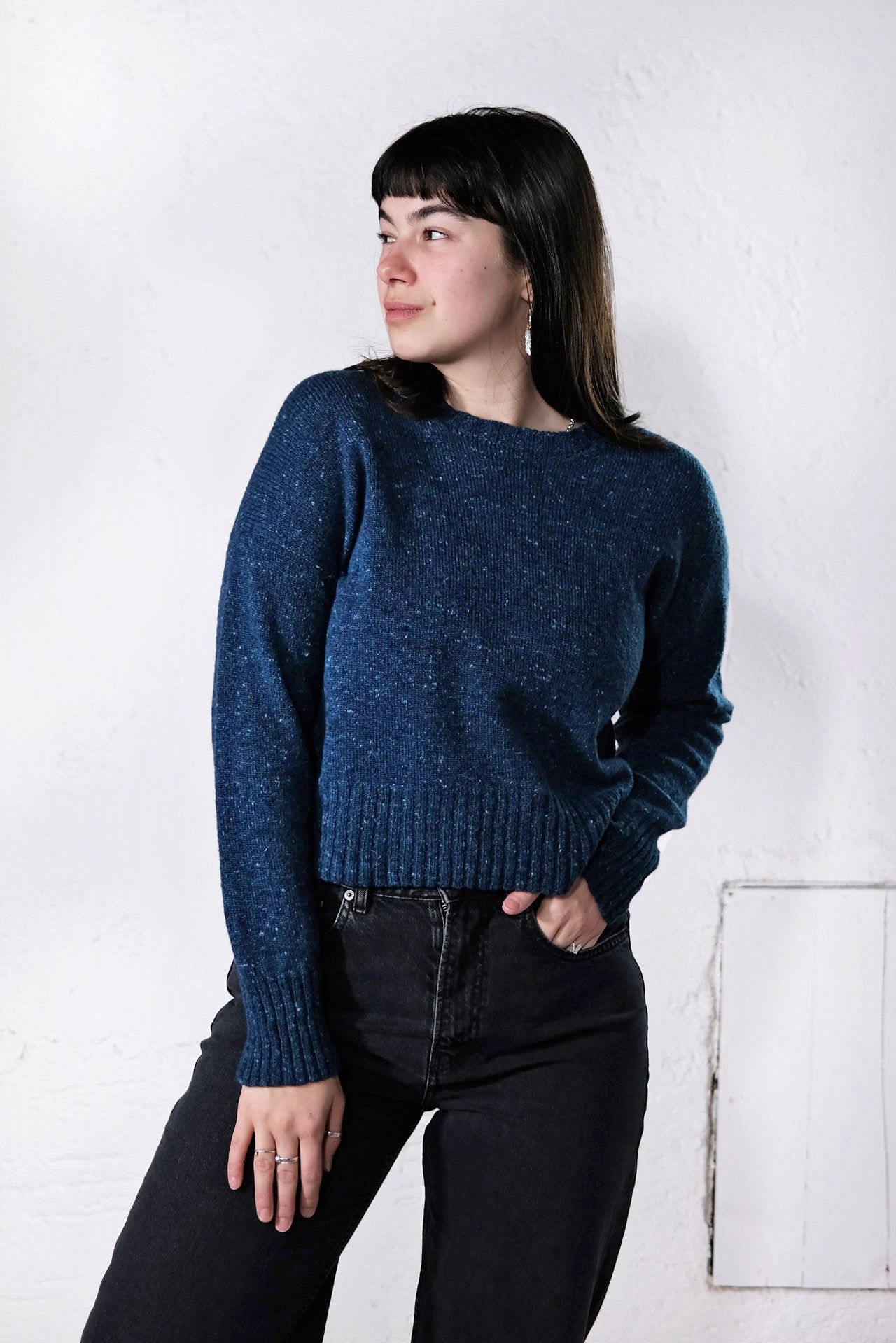 amon 1111404 tweed short sweater