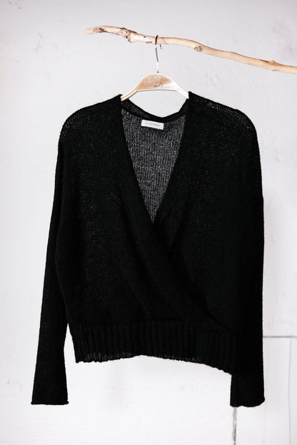 amon 1111514 Fluffy wrap v-neck