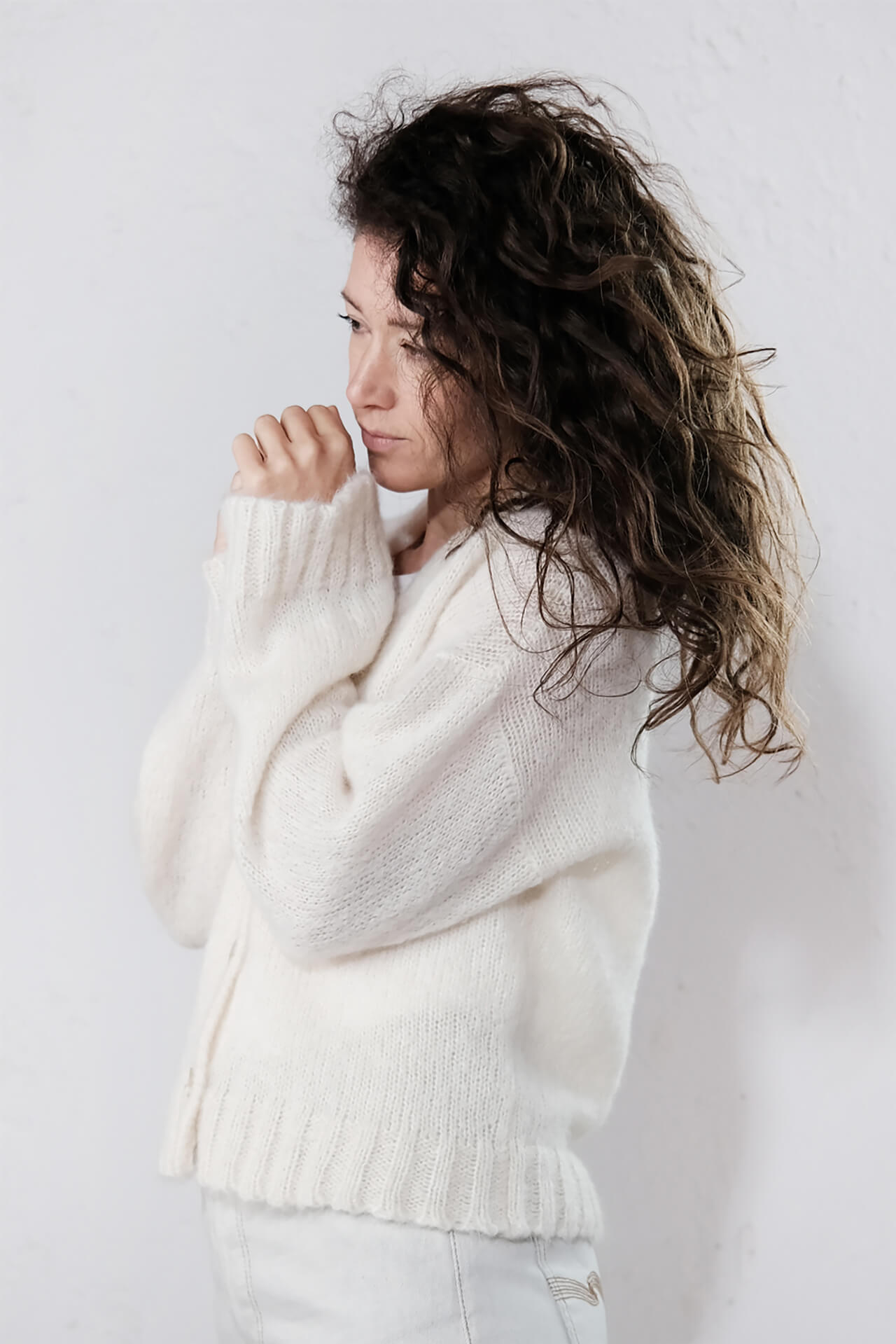 amon 1121511 Fluffy shawl cardigan