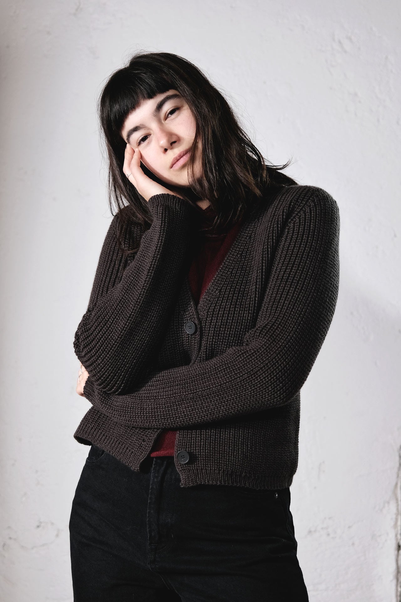 amon 1121901 soft merino warm cardigan