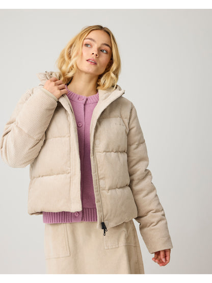 Knowledge Cotton Corduroy puffer jacket women
