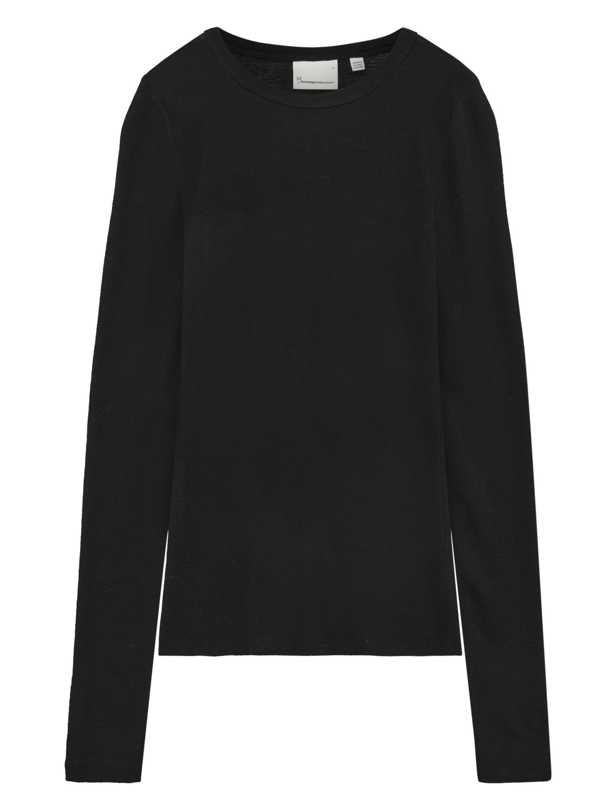 Knowledge Cotton Merino rib long sleeve t-shirt women