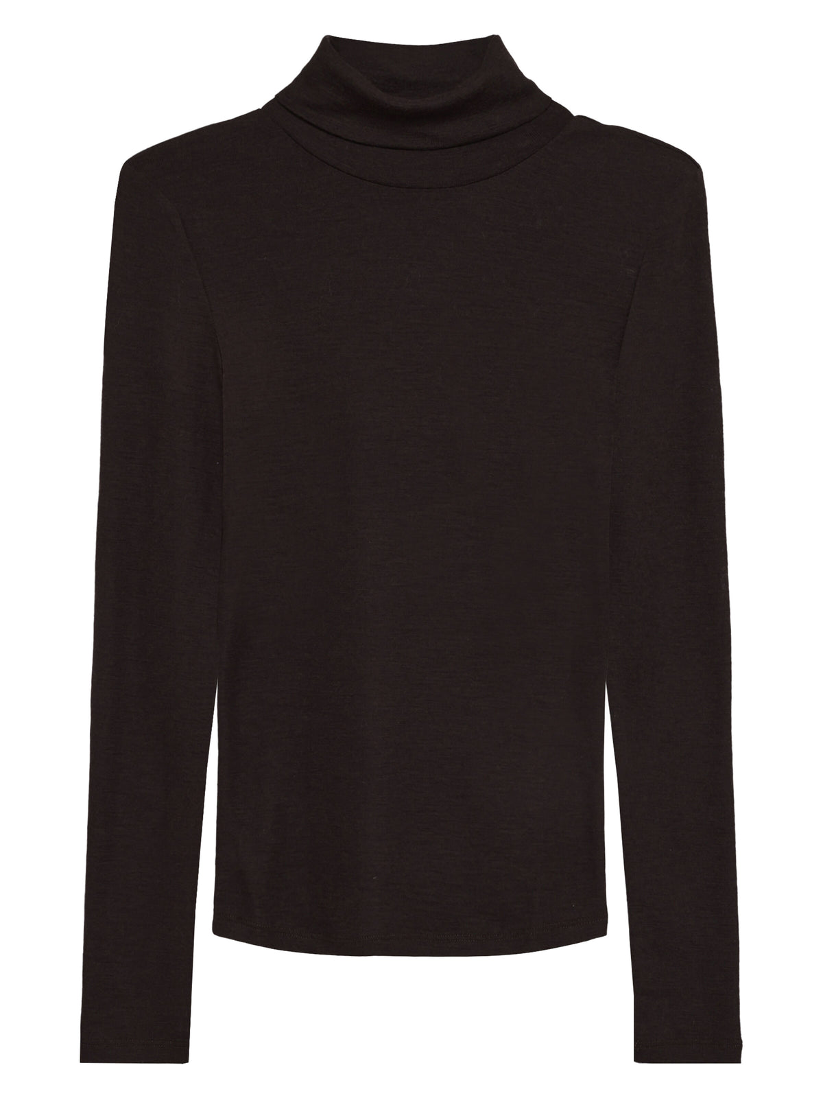 Knowledge Cotton Merino rib long sleeve roll-neck women