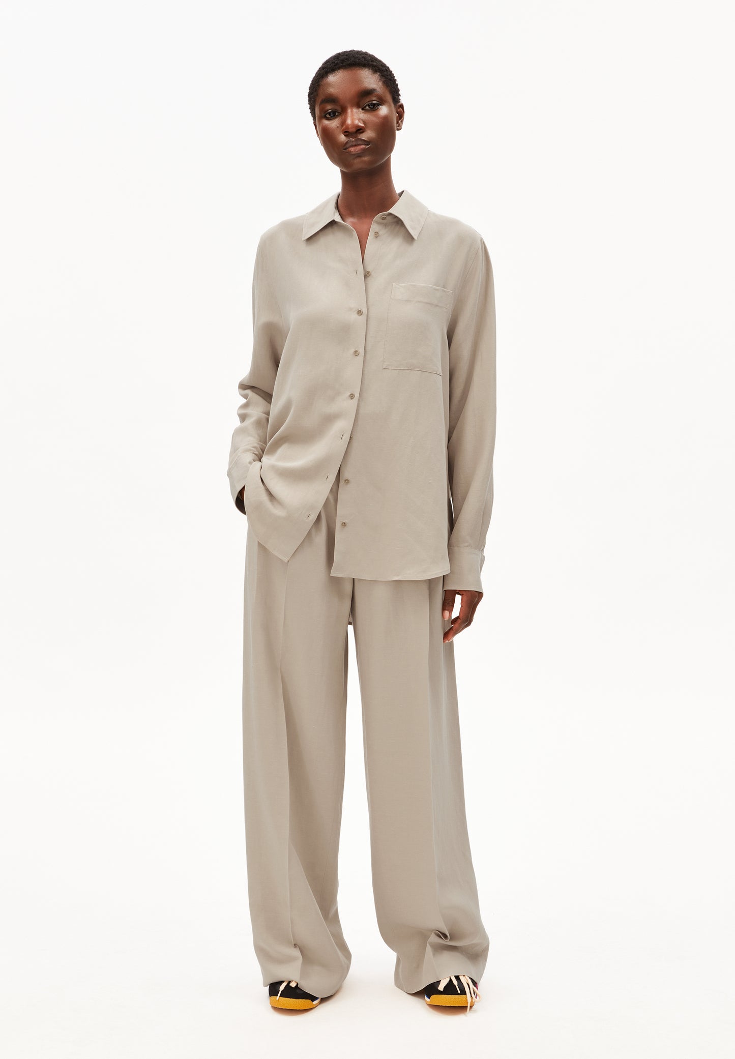 Armedangels LINEN BLEND SHIRT BLOUSE Bluse langarm