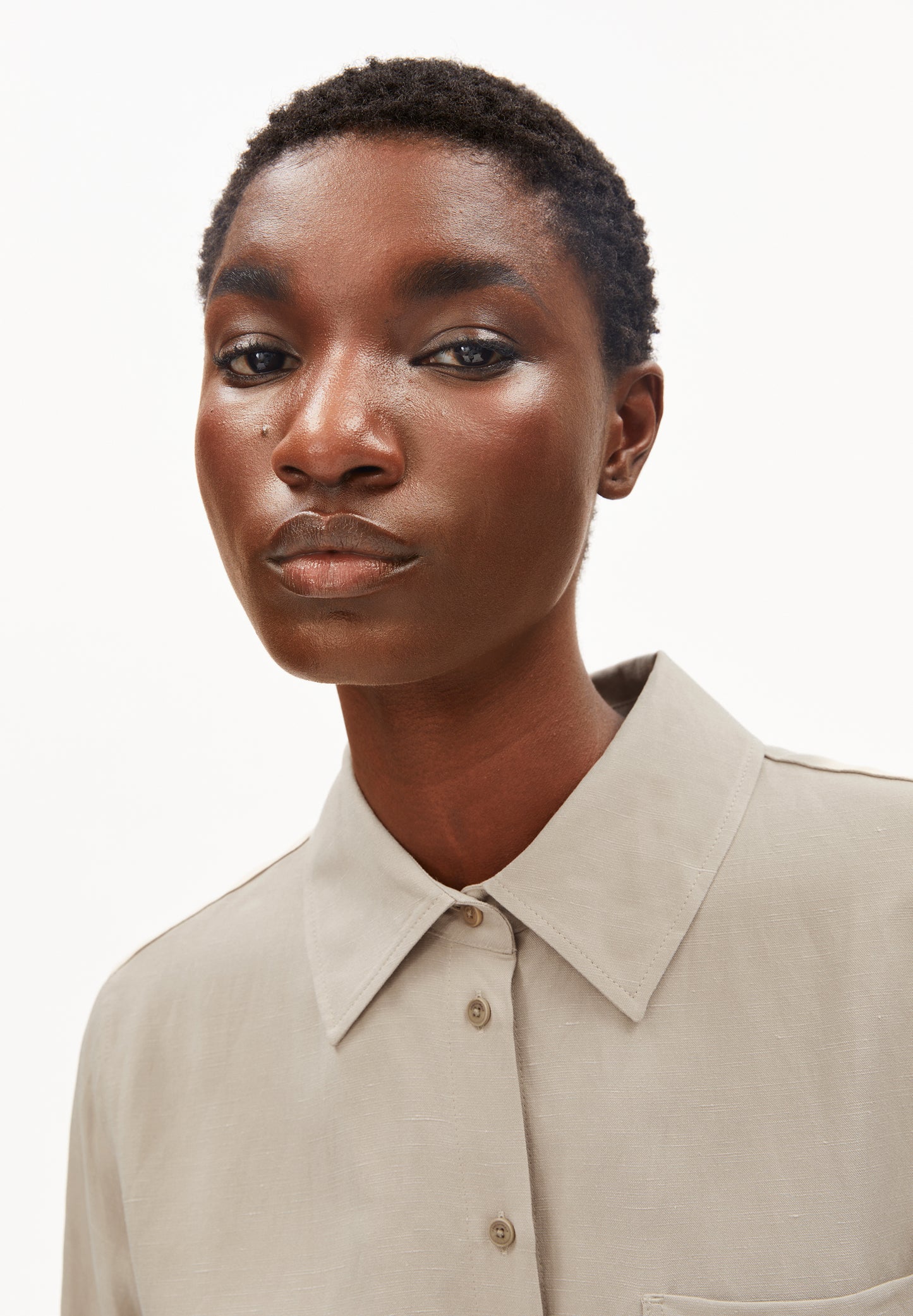 Armedangels LINEN BLEND SHIRT BLOUSE Bluse langarm