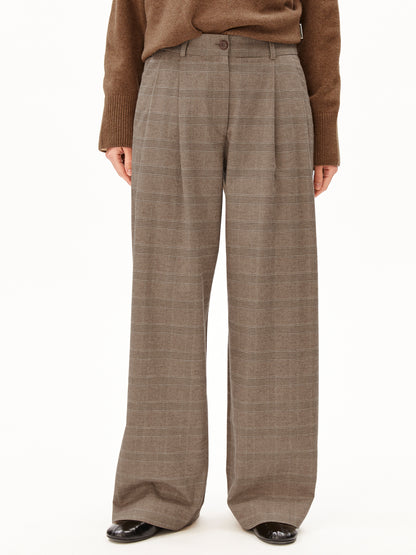 ARMEDANGELS WOMEN CHECK WIDE PLEATED PANT Hose Stoffhose