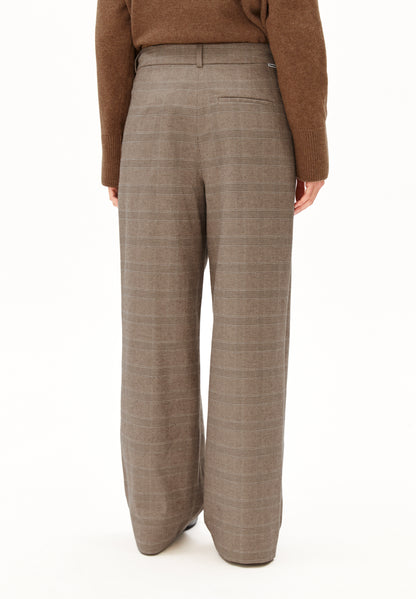 ARMEDANGELS WOMEN CHECK WIDE PLEATED PANT Hose Stoffhose