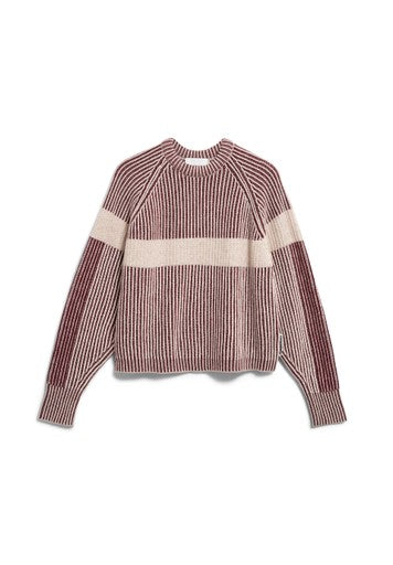 ARMEDANGELS WOMEN RIB ARTWORK KNIT SWEATER Strick Pullover