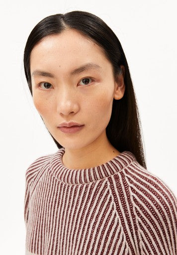 ARMEDANGELS WOMEN RIB ARTWORK KNIT SWEATER Strick Pullover