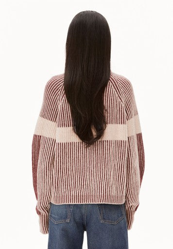 ARMEDANGELS WOMEN RIB ARTWORK KNIT SWEATER Strick Pullover