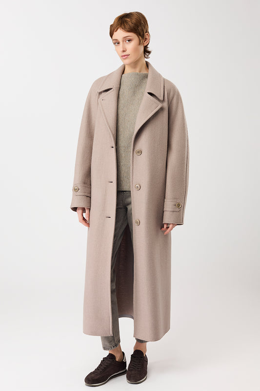 Langer Chen  Walkmantel mit Revers Mäntel Women