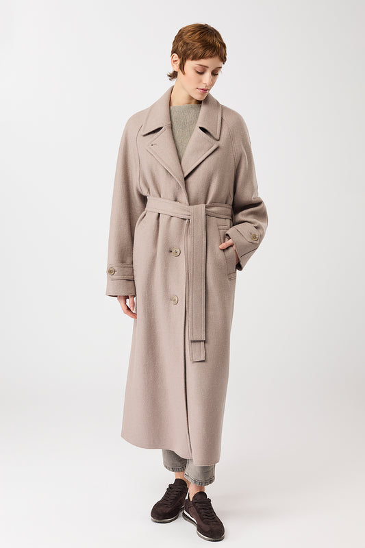 Langer Chen  Walkmantel mit Revers Mäntel Women