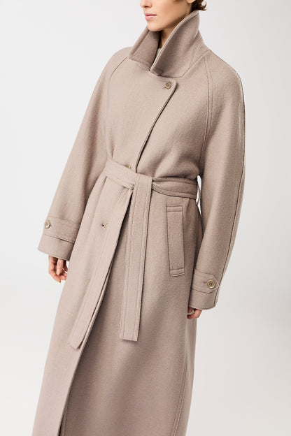 Langer Chen  Walkmantel mit Revers Mäntel Women