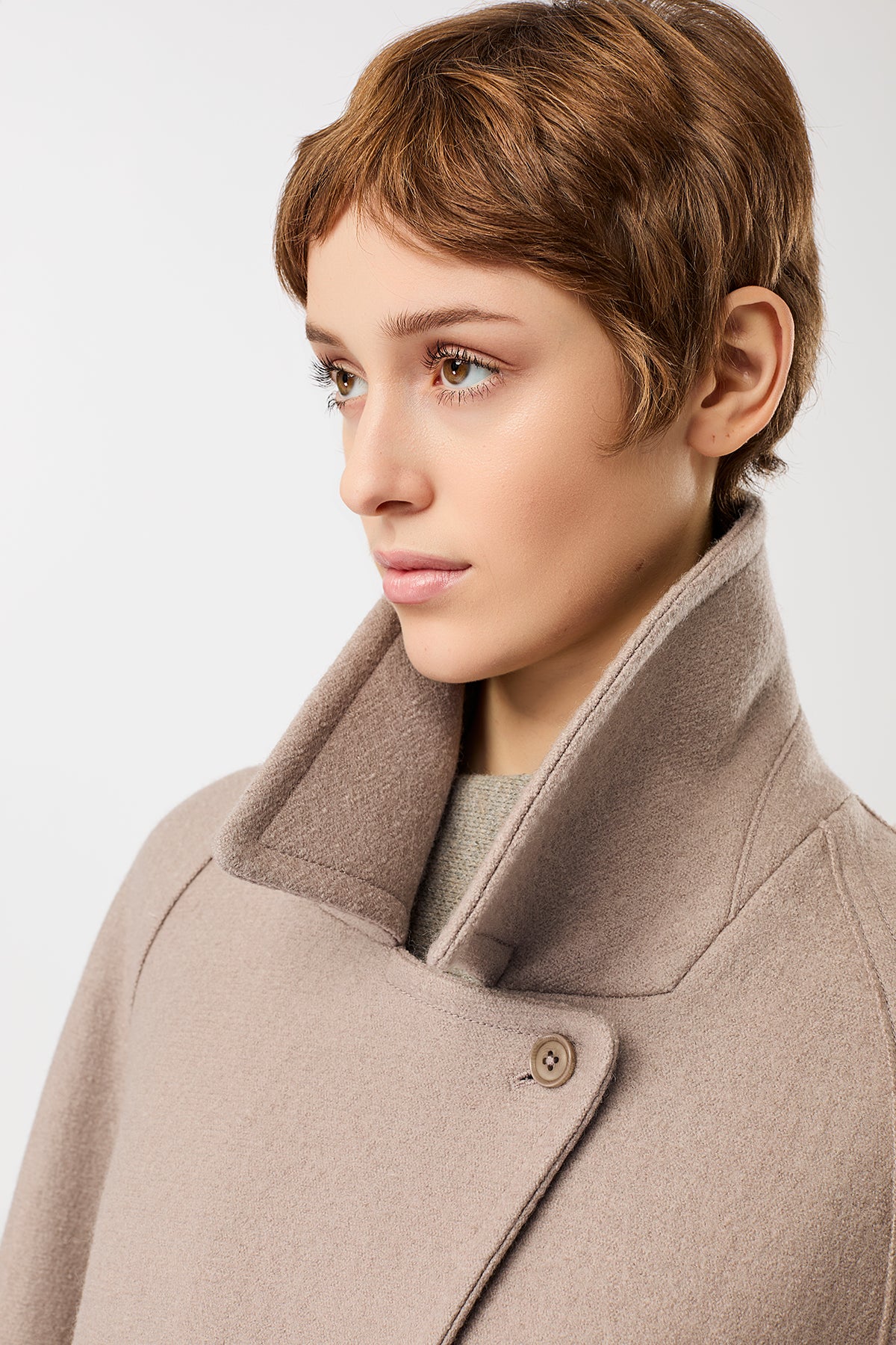 Langer Chen  Walkmantel mit Revers Mäntel Women