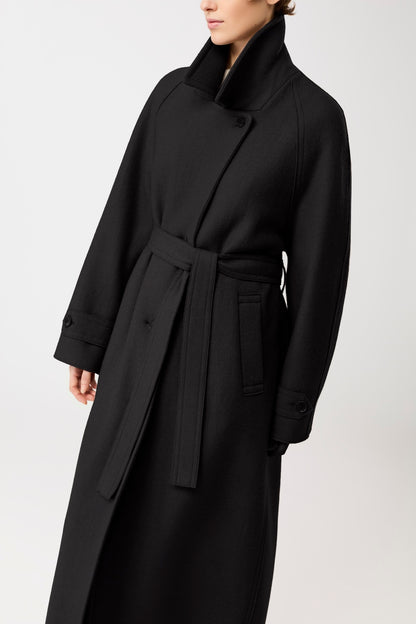 Langer Chen  Walkmantel mit Revers Mäntel Women