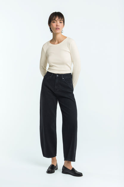 Kings of Indigo Jeans LEILA in HOLO BLACK USED