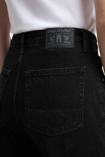 Kings of Indigo Jeans LEILA in HOLO BLACK USED