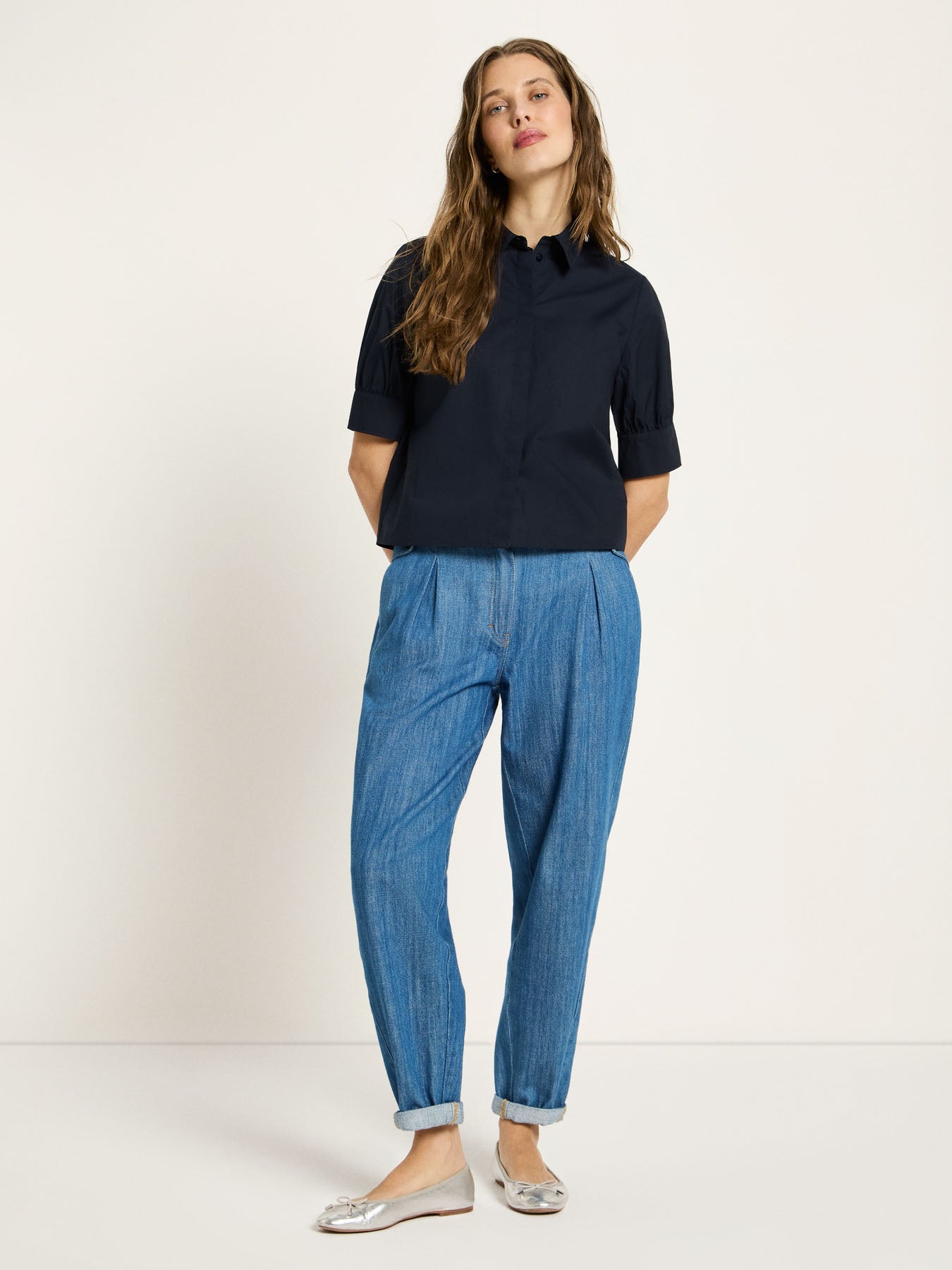 LANIUS 14576 Bluse mit Puffärmeln