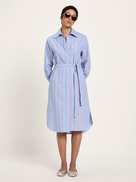 LANIUS 14626 Streifen-Midikleid