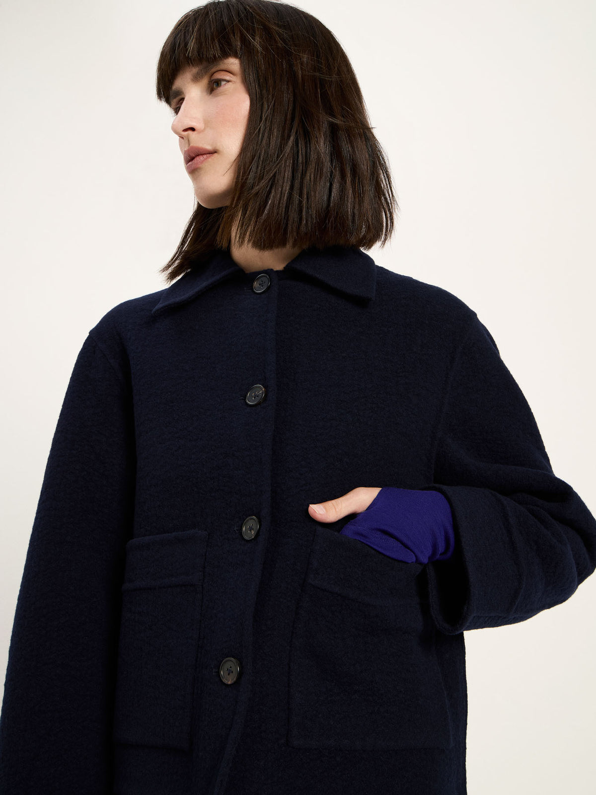 LANIUS Doubleface Jacke 100% Virgin wool