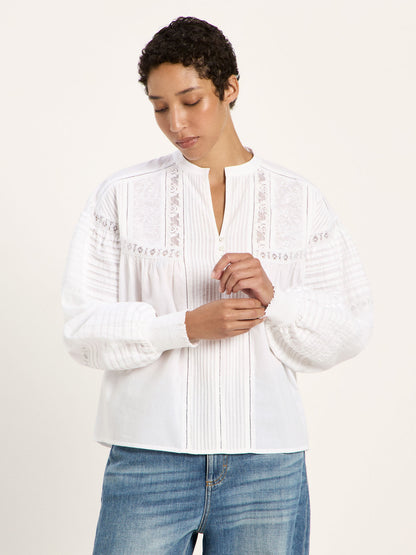 LANIUS Spitzenbluse  100% Cotton (kbA)