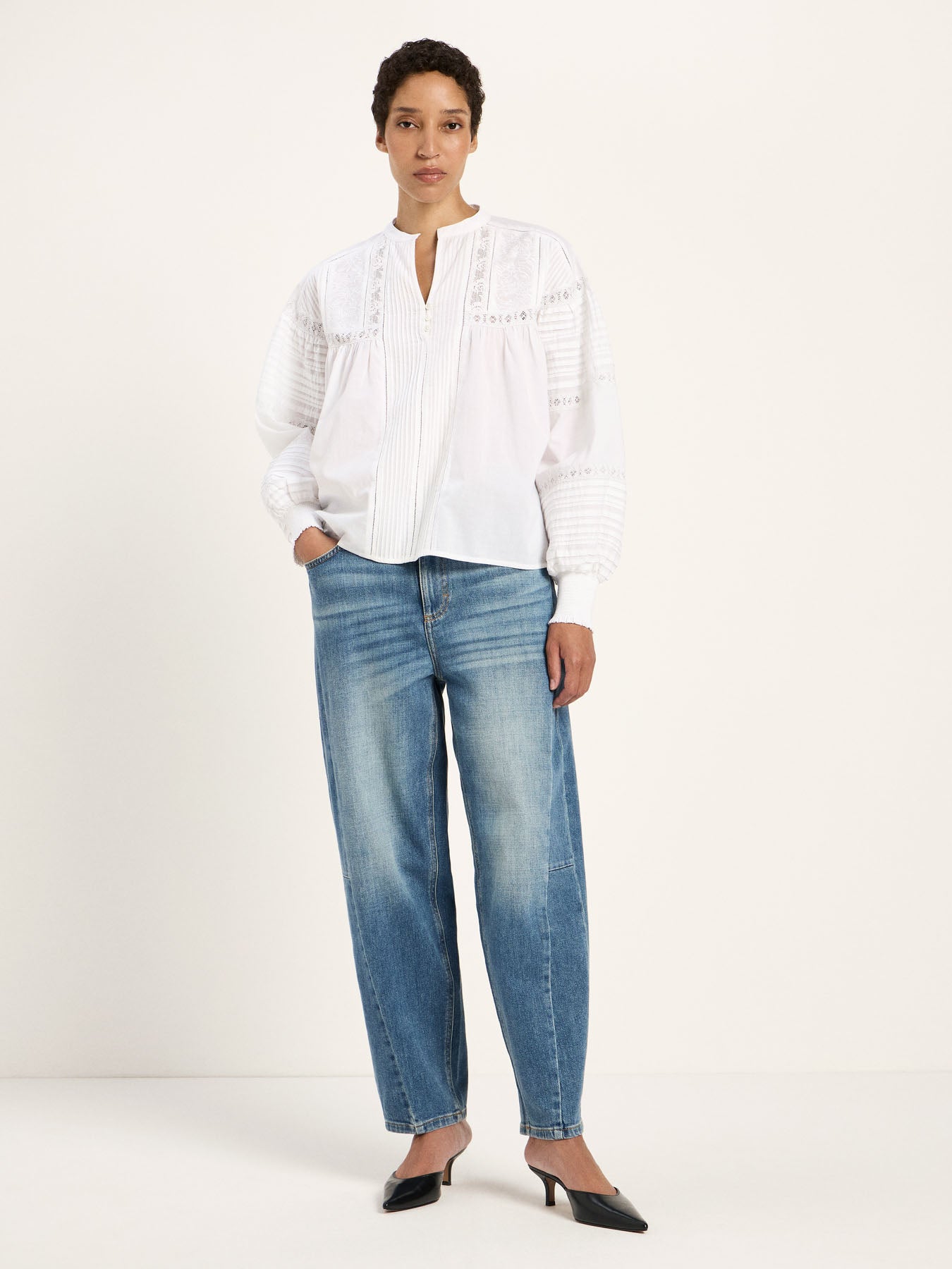 LANIUS Spitzenbluse  100% Cotton (kbA)