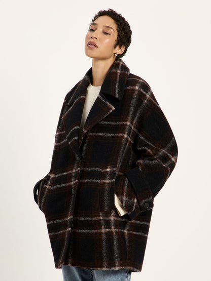 LANIUS Karo Mantel 70% Virgin wool (kbT), 30% Cotton (kbA)