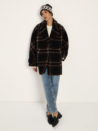 LANIUS Karo Mantel 70% Virgin wool (kbT), 30% Cotton (kbA)