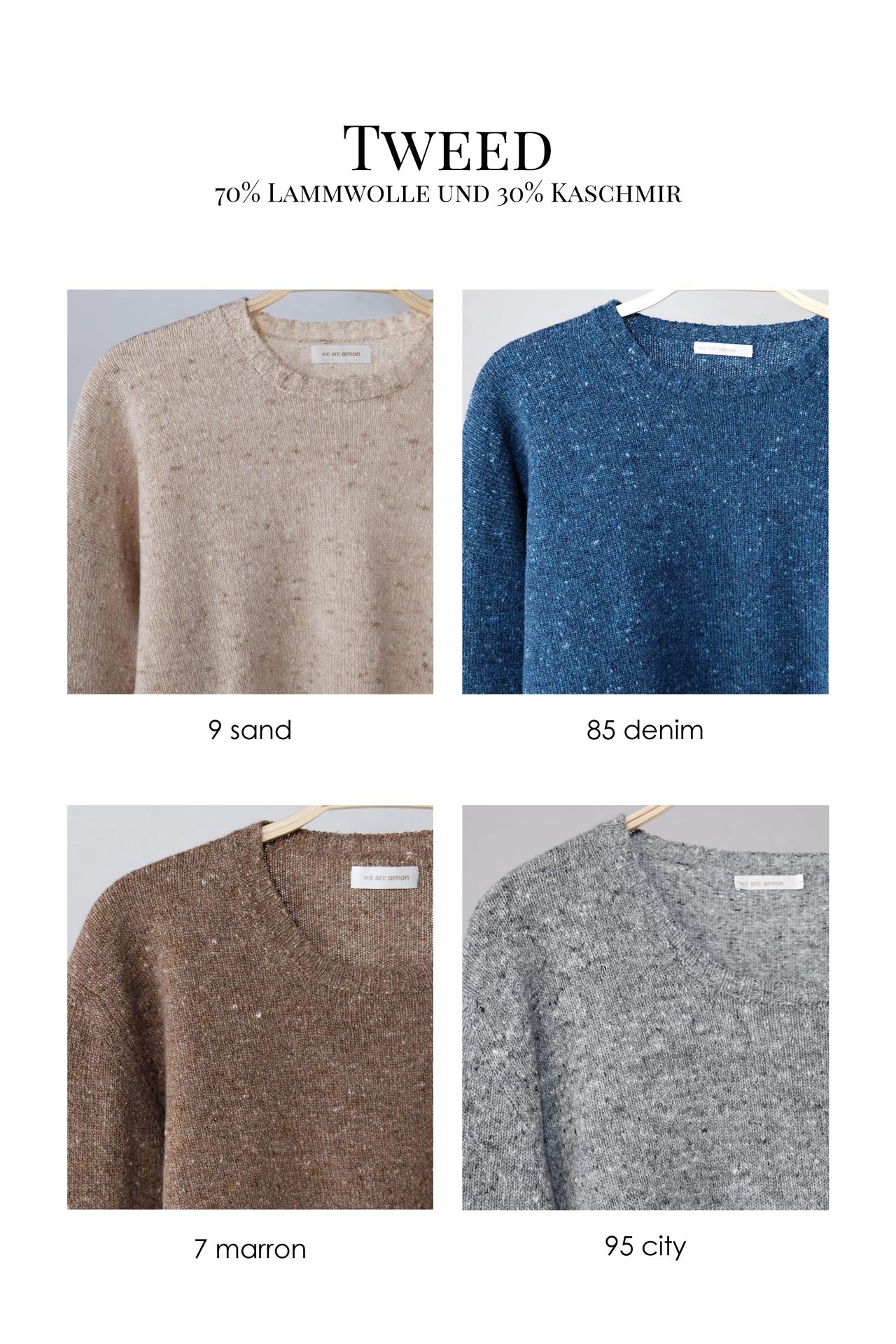 amon 2111401 men tweed round neck