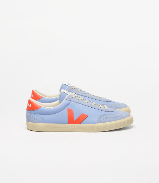 VEJA VOLLEY O.T. LEATHER OLYMPE_ORANGE-FLUO_CALCAIRE WOMEN