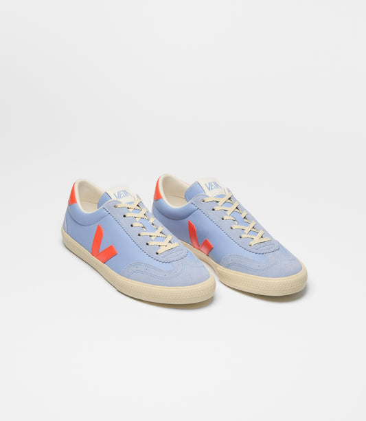 VEJA VOLLEY O.T. LEATHER OLYMPE_ORANGE-FLUO_CALCAIRE WOMEN