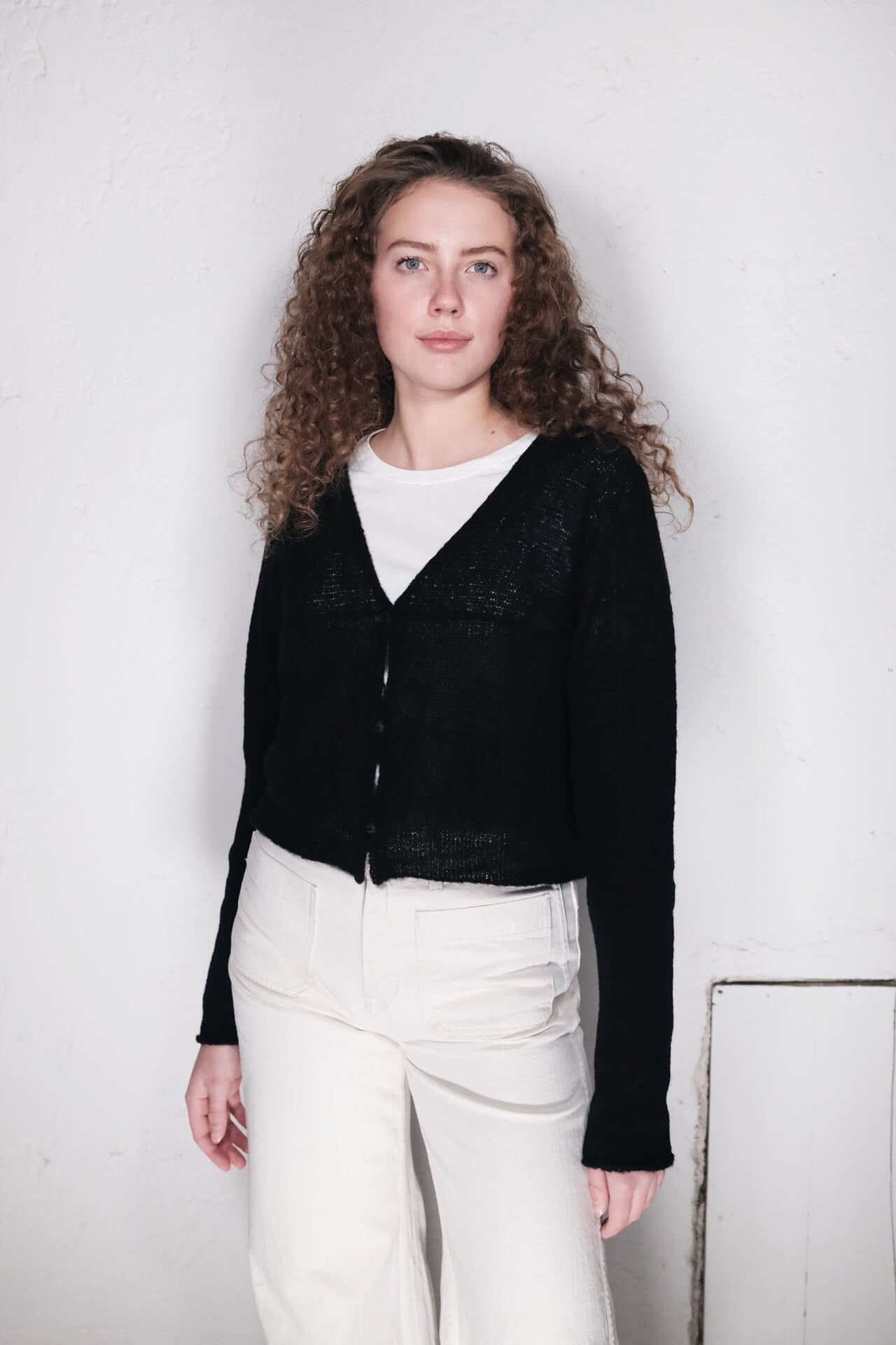 amon 1121502 fluffy short cardigan