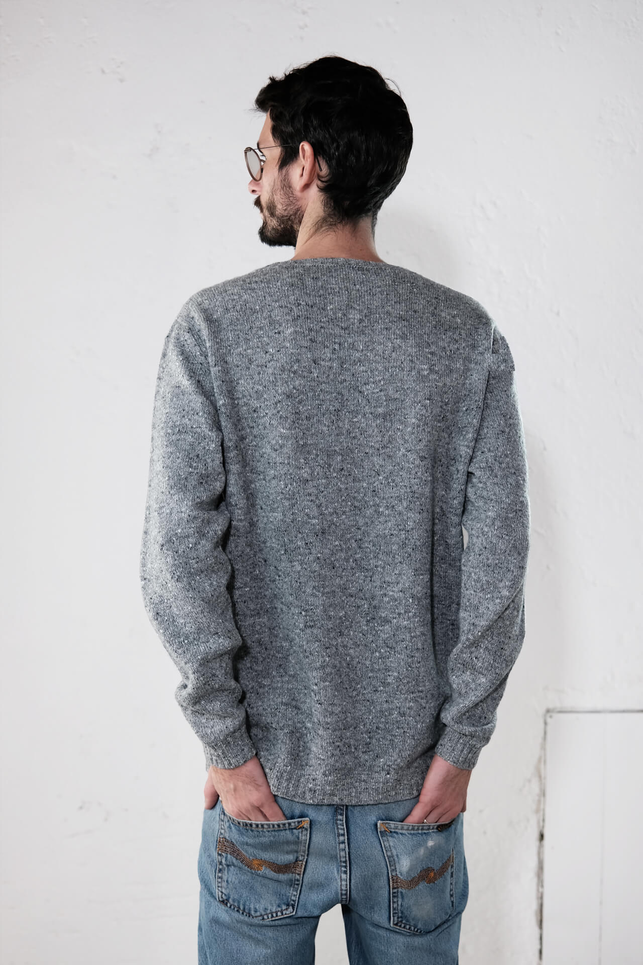 amon 2111401 men tweed round neck