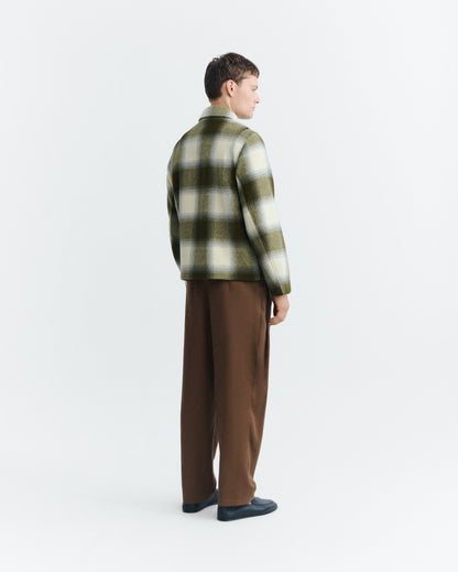 THINKING MU MAN GREEN CHECKS CALLUM JACKET