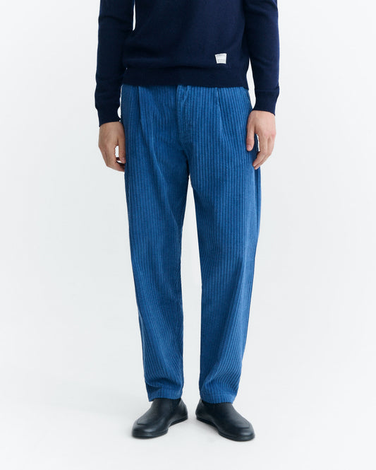 THINKING MU MAN DELFT BLUE CORDUROY WOTAN PANTS
