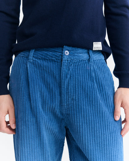 THINKING MU MAN DELFT BLUE CORDUROY WOTAN PANTS