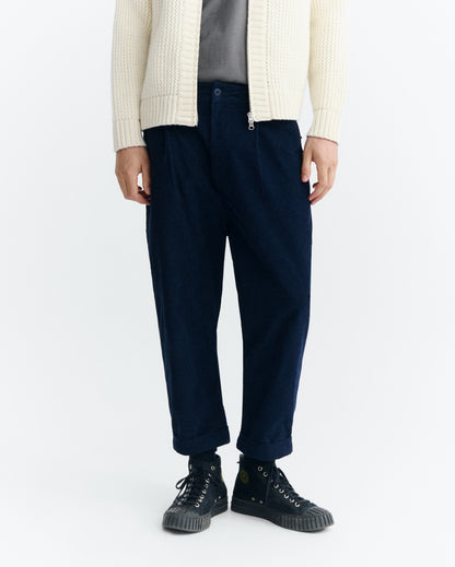 THINKING MU MAN NAVY MICROCORDUROY FRIEND PANTS