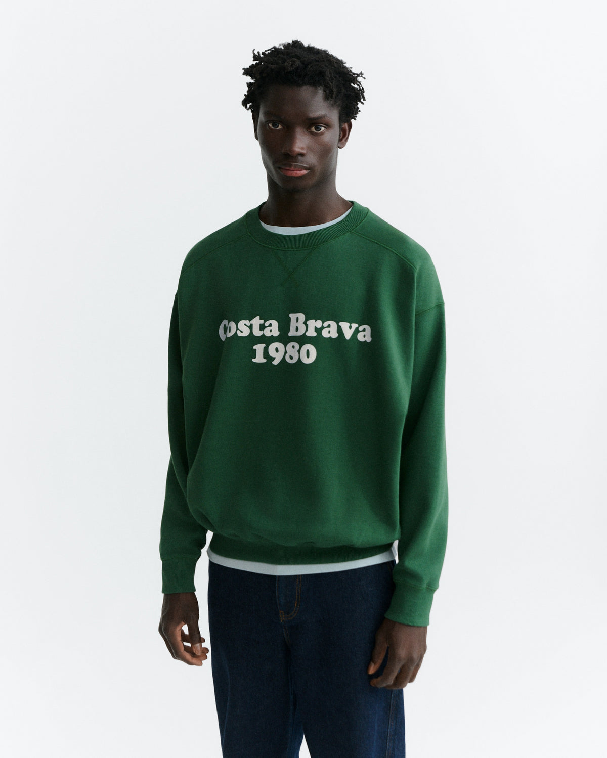 THINKING MU MAN COSTA BRAVA DARK GREEN JADEWON SWEATSHIRT