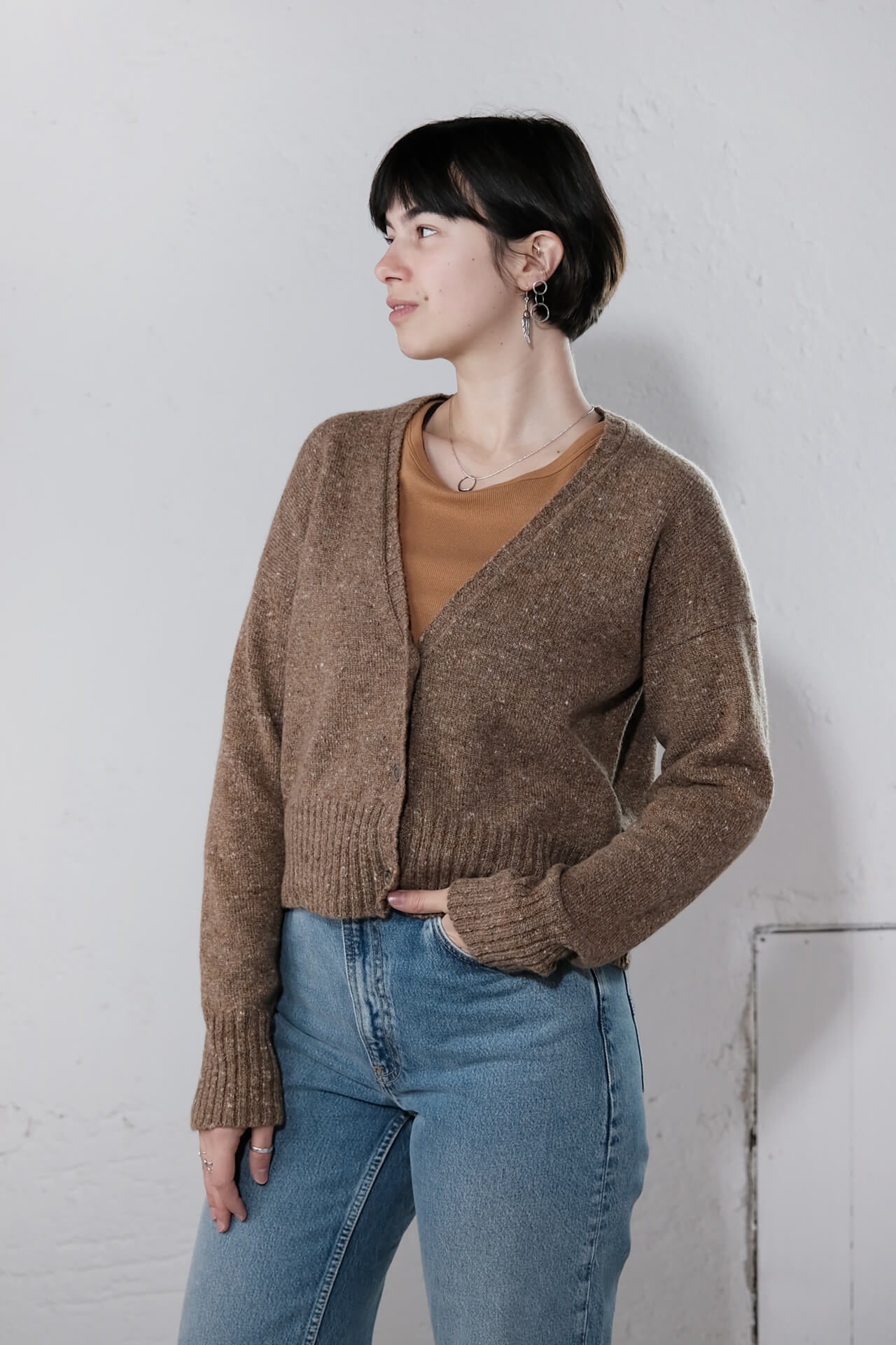 amon 1121409 Tweed short cardigan