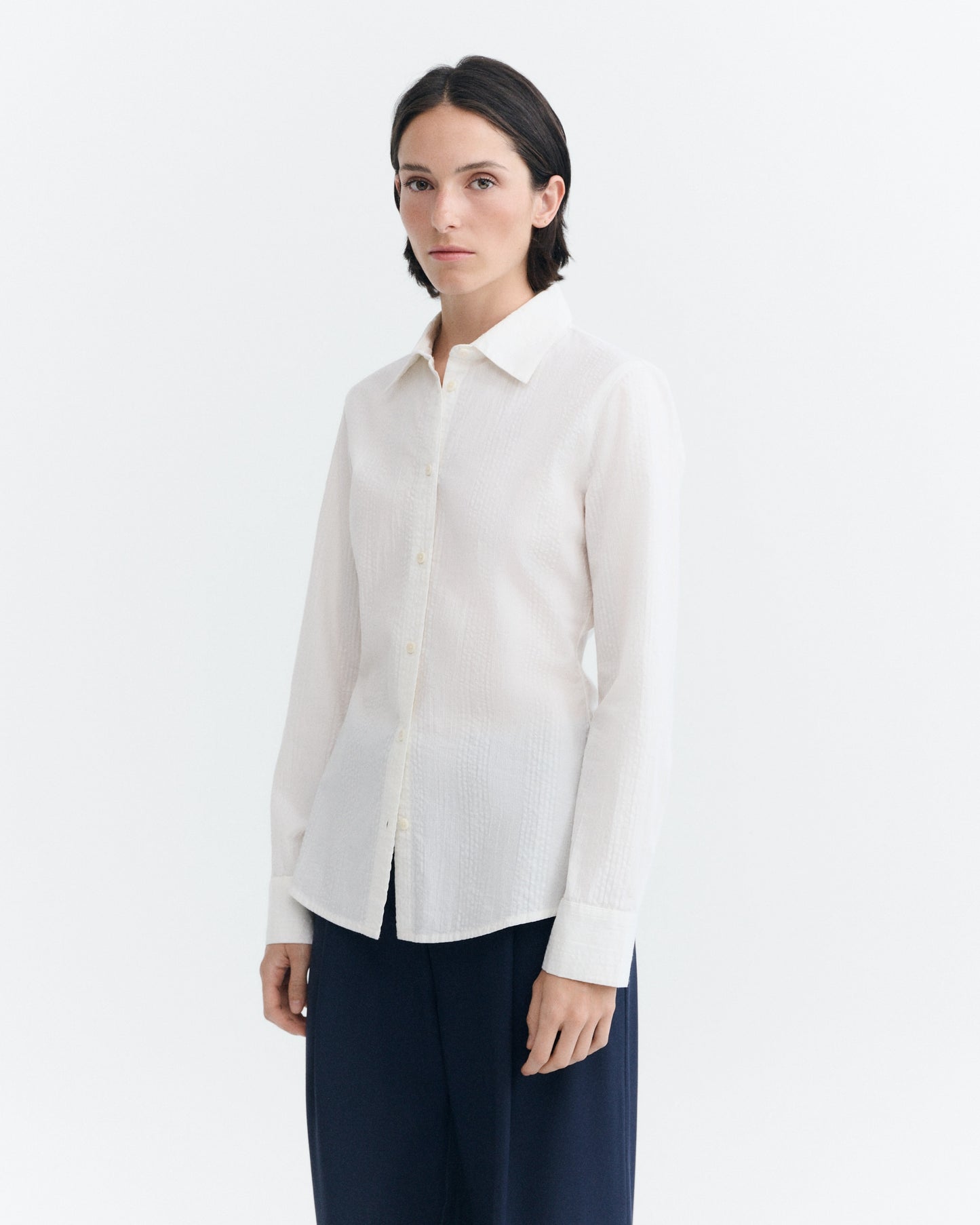THINKING MU WOMAN WHITE KATHA BLOUSE