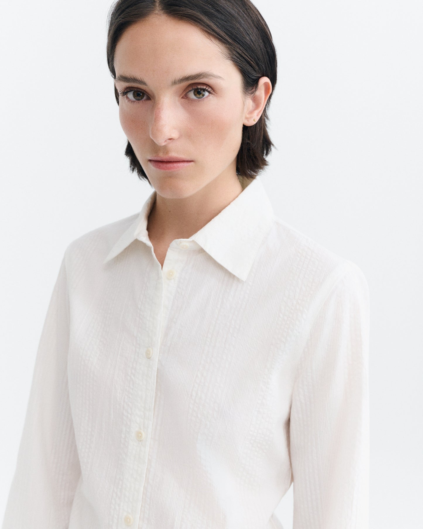 THINKING MU WOMAN WHITE KATHA BLOUSE