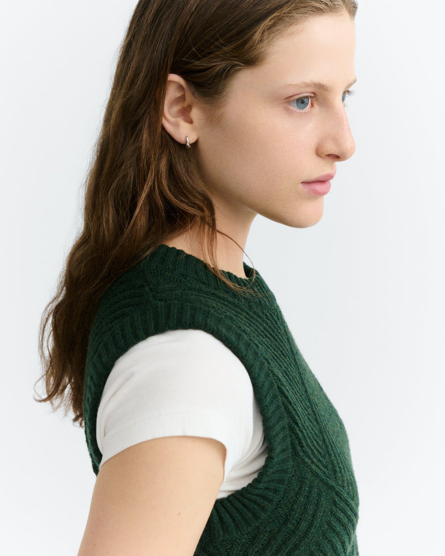 THINKING MU WOMAN GREEN KAIA KNITTED VEST