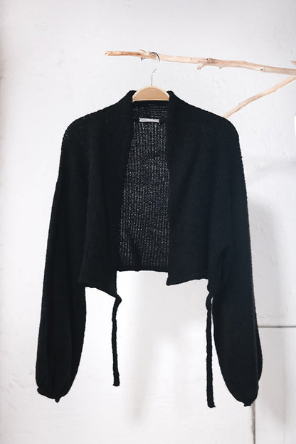 amon 1121505 fluffy puffed sleeve cardigan